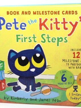 Pete the Kitty's First Steps: Board Book and 12 Milestone Cards (Pete the Cat)